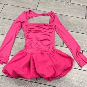 Vibrant Pink Long Sleeve Dress